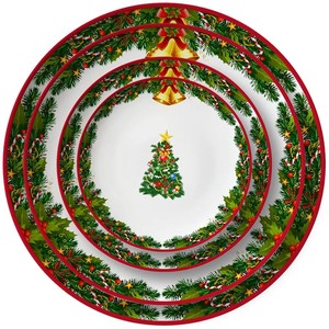 ชุดจานชามลายต้นคริสต์มาสสำหรับตกแต่ง ทำจากเซรามิกเนื้อละเอียด พร้อมชุดภาชนะสำหรับใช้ในบ้าน งานแต่งงาน และร้านอาหาร รุ่นใหม่ - Product Image 3