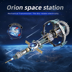 オリオン宇宙ステーションと宇宙船モデルキット963個プラスチック航空宇宙探検宇宙船子供向け教育玩具 - Product Image 2