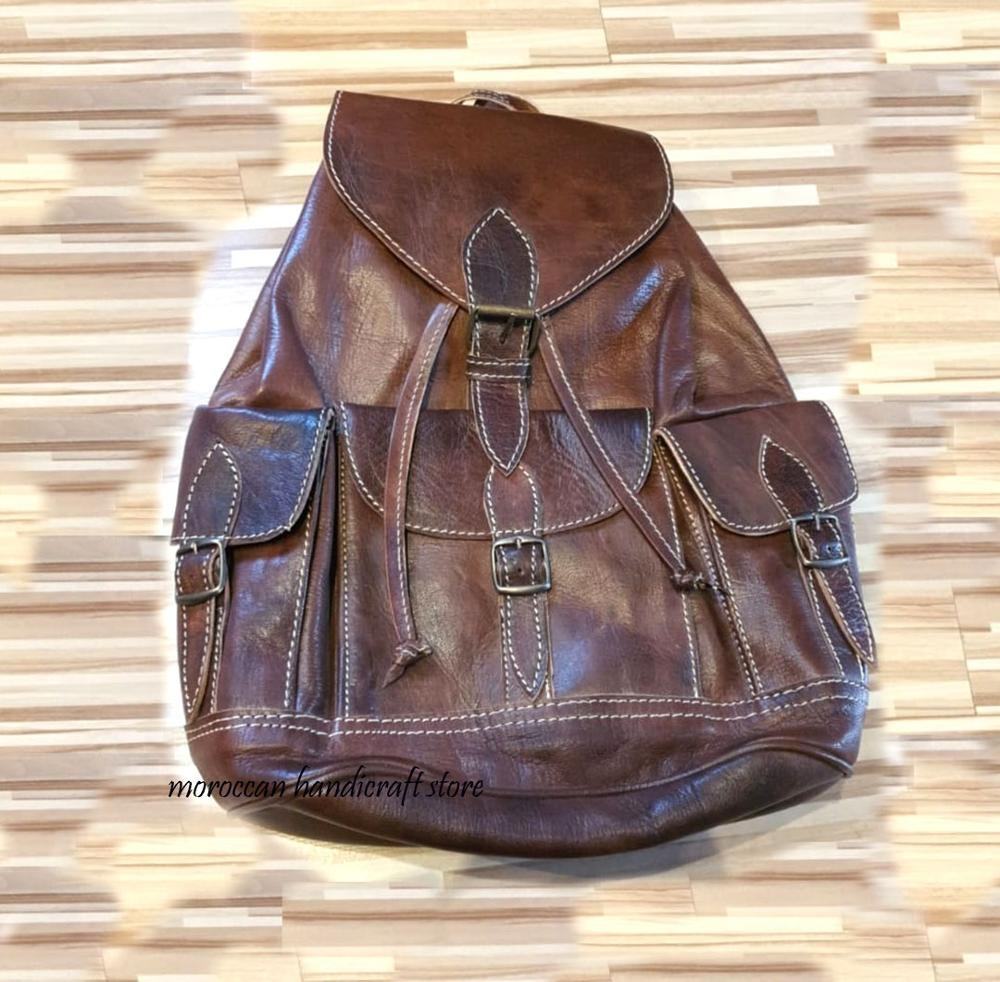 Nuevo diseño de la mochila famosa marca de cuero genuino mochila