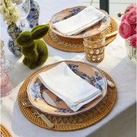 Napperons en osier tissé en rotin bambou sous-verres ronds assiettes de chargeur pour événements de mariage vaisselle décoration de Table à manger
