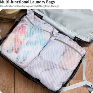 Lot de 6 sacs à linge durables en maille nid d'abeille, adaptés au lavage des vêtements délicats - Product Image 5