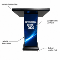 Pantalla LED Curva para Podio P1.25 P1.8 320x960mm Inalámbrica Novastar Asincrónica Vertical para Exposiciones y Conferencias