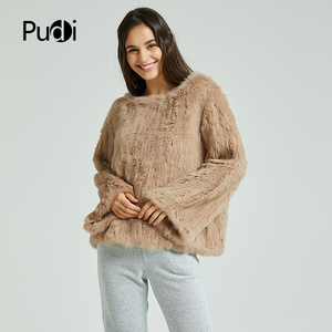 Cappotto in Vera <span class=keywords><strong>Pelliccia</strong></span> di Coniglio per Donna 2020, Nuovissimo Cappotto Invernale Caldo per Ragazze, Giacca Maglione Taglia Grande Nero <span class=keywords><strong>Rosa</strong></span> CT802 - Product Image 2