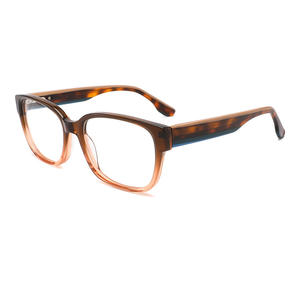 Monturas de Gafas de Acetato Cuadradas Wenzhou, Montura Completa Antideslizante, Lentes Planas Unisex 1076 - Product Image 3