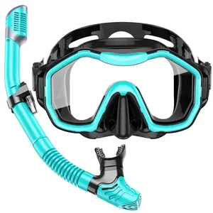 Masque de plongée Clear Vision Snorkeling Gear Us Divers Équipement de plongée en apnée Ensemble de matériel de plongée Pliant Dry-Top Anti-Splash Snorkel Set