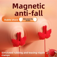 V49 Schmetterlings-Nippelklemmen Saugstimulation Tragbare Erwachsenen-Sexspielzeuge für Paare zur weiblichen Masturbation und Spaß im Schlafzimmer