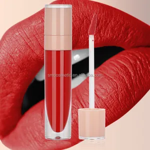 S03 Bestseller OEM Makeup Brands Benutzer definierte Matte Glasur Lip gloss Rot Long Wear Lip gloss Private Label Kostenlose Proben Flüssiger Lippenstift