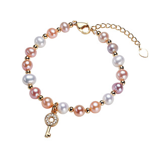 Pulsera de Perlas de Agua Dulce Estilo Étnico Barroco Hecha a Mano en Zhuji, Suministro Directo de Fábrica, Joyería de Celebridades de Internet - Product Image 5