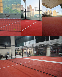 <span class=keywords><strong>Cancha</strong></span> de Pádel Panorámica Premium para Exteriores, Azul, <span class=keywords><strong>Cancha</strong></span> de Tenis Individual, Césped Artificial de 12 mm de Alto, Construcción con Luces LED de 200 W - Product Image 2