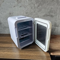 Mini réfrigérateur portable de 20 L avec écran LED transparent, température réglable, boîte de refroidissement pour voiture, camping, usage domestique