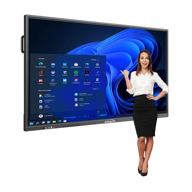 OEM 75" LCD Interactive Smart Board with 4K Resolution & 13MP Camera for Conference School & Educational Use