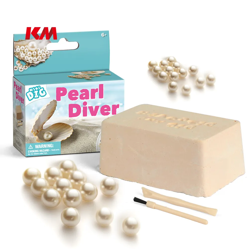 Free Sample 7 Days Factory Direct Price Kid Pearl Excavation Kit Toy Studying And Playing More Pearl Dig Kit