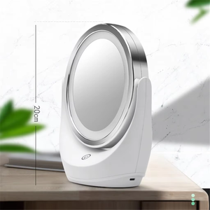 Espejo de Maquillaje LED Portátil con Iluminación de 3 Colores y Soporte de Escritorio, Espejo Cosmético Recargable - Product Image 1