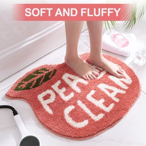 <span class=keywords><strong>Ensemble</strong></span> <span class=keywords><strong>de</strong></span> <span class=keywords><strong>tapis</strong></span> <span class=keywords><strong>de</strong></span> salle <span class=keywords><strong>de</strong></span> bain <span class=keywords><strong>et</strong></span> <span class=keywords><strong>rideau</strong></span> <span class=keywords><strong>de</strong></span> <span class=keywords><strong>douche</strong></span> 100% imperméable en microfibre, design pêche rose luxueux <span class=keywords><strong>et</strong></span> mignon - Product Image 4