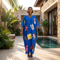 Nouvelle Collection 2026 – Robe Boubou Décontractée d'Été Ample à Rayures Vertes, Imprimé Africain, en Polyester Anti-Plis et Séchage Rapide pour Femme, Taille Plus