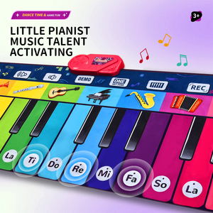 2024 Trẻ Em 14-Key Đàn Piano Trò Chơi Mat Đồ Chơi Kích Thước Lớn Đa Chức Năng Âm Nhạc Nhảy Bàn Phím Nhựa <span class=keywords><strong>Guitar</strong></span> Chơi Mat Đồ Chơi Mô Phỏng Mới - Product Image 5