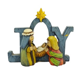 Ensemble de crèche de Noël-Figurines en résine de Noël avec scène de la Sainte Famille, décor de table artisanal pour salon et cadeaux - Product Image 6