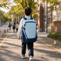 Sac à dos scolaire unisexe en polyester 2026, sacoche pour ordinateur portable, durable, léger, portable, imperméable, grande capacité, pour voyage