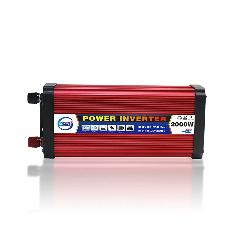 Professional 2000W Car Inverter DC 12 V to AC 220 V Power Inverter Charger Transformer Vehicle Power Inverter Power Switch