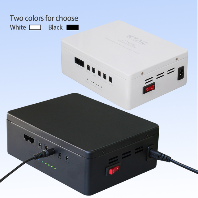60W DC Mini UPS 9V 12V 48V POE 60000mAh Rechargeable Lithium Battery Power Supply for Wifi Router CCTV Camera