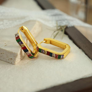 <span class=keywords><strong>Orecchini</strong></span> in acciaio inossidabile zirconio di colore di lusso gioielli di moda 2024 <span class=keywords><strong>orecchini</strong></span> <span class=keywords><strong>rettangolari</strong></span> in acciaio inossidabile zirconi - Product Image 4