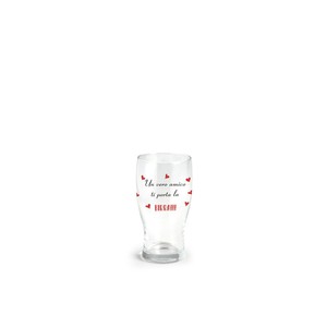 Verre à bière 40cl avec inscription italienne et motif de cœurs pour les amateurs de bière - Product Image 1
