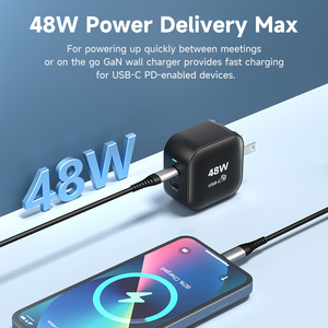 Vina 48W PD <span class=keywords><strong>Chargeur</strong></span> Smart USB C Charge rapide 2 ports <span class=keywords><strong>Chargeur</strong></span> pour <span class=keywords><strong>iPhone</strong></span> 16 Pro Max Compatible avec les prises UE et US - Product Image 4