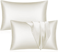 Taie d'oreiller en soie personnalisée en satin Taie d'oreiller en soie de luxe mûrier logo personnalisé cadeau taie d'oreiller en soie et ensemble de bonnet livraison directe