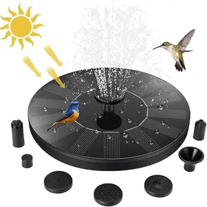 Fonte de água solar para banheira de pássaros, decoração ao ar livre, flutuante, fonte, mini bomba