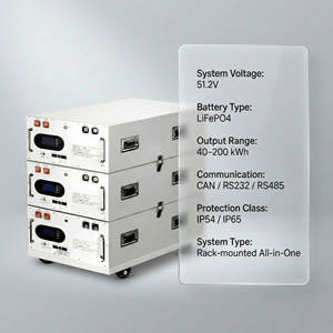 Sistema de Almacenamiento de Energía Híbrido LiFePO4 de 51.2V para Montaje en Rack, 40-200kWh, Conectado a la Red y Fuera de la Red, IP54 IP65 - Product Image 2