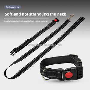 Tali Kekang Anjing Premium 6 Kaki, Tali Kekang Anjing dari Nilon dengan Pegangan Empuk yang Nyaman, Reflektif Biru dengan Gaya Klasik untuk Kucing - Product Image 2