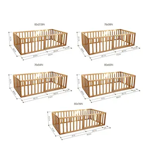 Wooden Baby Fence Indoor Crawling Toddler Playpen Portable Playard Play Pen Infant Kid Safety Play Center Wood kids' playpens