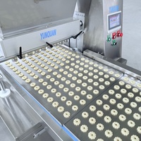 Nouvelle machine industrielle automatique à haute productivité pour la fabrication de biscuits et de gâteaux au maïs, approuvée CE, avec déposeur à piston pour pâte à gâteau