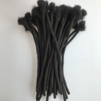 [Jiffy/Hohodreads] Dreads Afro Kinky all'uncinetto in capelli umani neri naturali sale e pepe, prodotto caldo per extension da donna