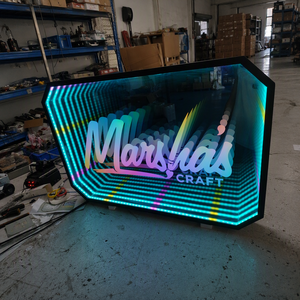 Espejo 3D con Iluminación LED de Efecto Abismo, Personalizable a partir de 1 Pieza, para Decoración de Discotecas, Salas de Juego y Oficinas - Product Image 3