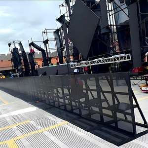 Barriera Portatile per Controllo Folla in Acciaio a Bassa Manutenzione con Telaio Zincato Verniciato a Polvere per Concerti Recinzione Temporanea - Product Image 1