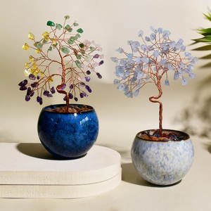 Оптовая продажа, Хрустальный драгоценный камень ручной работы, дерево для богатства и денег, энергетический драгоценный камень, статуэтка для ясности, исцеление, положительная энергия - Product Image 4