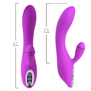 USB ile Çalışan Zarif Titreşimli Kavisli Tasarım IPX7 Su Geçirmez 10 Frekanslı Vajinal Klitoral Stimülasyon Kadın Cinsel Oyuncağı - Product Image 3