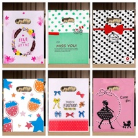 Sacs de courses pour petites entreprises, sacs en plastique pour marchandises avec poignées découpées pour sacs cadeaux, vente au détail, fêtes, magasins