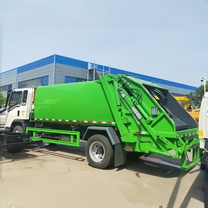 Camion à ordures compacteur de déchets de 9 mètres cubes, fabriqué en Chine, moteur diesel, transmission manuelle, roues motrices 4x2 - Product Image 3