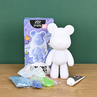 Figurines d'ours faites à la main bricolage Rhinestones marée jouer Fluide ours diamant peinture décor ornements décorations pour la maison Kawaii artisanat