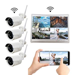 Kit de cámara de seguridad WiFi de 4 canales EseeCloud 12,5 pulgadas LCD <span class=keywords><strong>Monir</strong></span> 3MP 5MP WiFi NVR kit Cámara IP inalámbrica sistema de cámara de seguridad cctv - Product Image 1