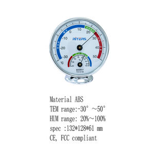 Círculo portátil pequeno mostrador do fabricante café oval quarto analógico termômetros higrômetro - Product Image 5