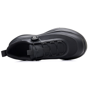 Chaussures <span class=keywords><strong>de</strong></span> course pour hommes, entièrement noires, avec système <span class=keywords><strong>de</strong></span> laçage à boucle rotative, baskets athlétiques, chaussures <span class=keywords><strong>de</strong></span> marche légères, chaussures <span class=keywords><strong>de</strong></span> sport amortissantes - Product Image 2