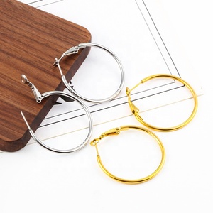 Chất Lượng Cao Lớn Mịn Vòng Tròn Hoop Bông Tai Đơn Giản Vòng Vòng Tai Cho Phụ Nữ Đồ Trang Sức Cưới Quà Tặng - Product Image 6