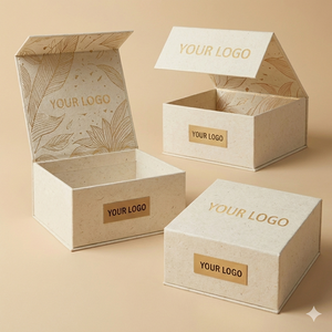 Boîtes d'emballage rigides en carton de luxe personnalisées avec fermeture magnétique, grand format, finition mate, boîtes cadeaux avec logo - Product Image 1