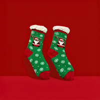 Chaussettes de sol à double couche de qualité supérieure à motif animal pour filles
