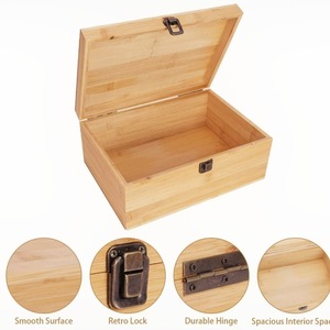 Caja rectangular de madera de bambú tamaño A4 hecha a mano para regalo, embalaje y almacenamiento para uso doméstico. - Product Image 4