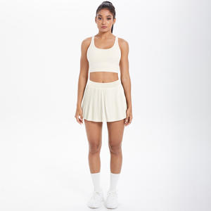 2ピース女性クリスクロスバックブラ & バットリフティングショーツ製屋外スカート通気性屋外ヨガセット - Product Image 4