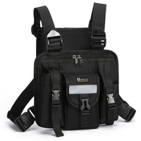 Sac de poitrine tactique multifonctionnel, sac de voyage, de cyclisme, de course à pied, sac bandoulière pour motard, grande capacité, sport, décontracté, sac réfléchissant